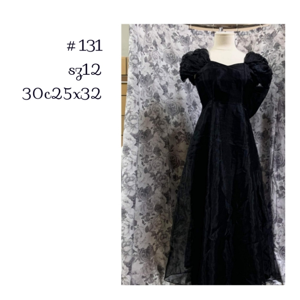 #131 Size 12 vintage chiffon prom dress